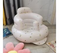 Dpofirs Chaise Gonflable Imprimée pour bébé, canapé de Douche Souple Anti-fuite pour L'entraînement des Tout-petits, Chaise de Soutien Pliable et Portable pour la Maison, le Lit (Feuille d'olive)