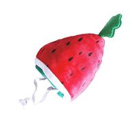 Dpofirs Chapeau pour Animaux de Compagnie en Forme de Pastèque en Peluche Douce pour Chats et Chiens, Chapeau Mignon pour Petits Animaux de Compagnie, adapté aux Scènes Quotidiennes et de Fête