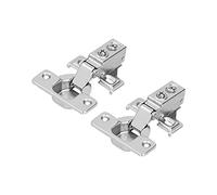 Dpofirs Charnière de Porte Américaine à Manches Courtes avec Amortissement Hydraulique, Charnière 90-105°, épaisseur du Boîtier 11,5 Mm, Robuste et Durable pour Bibliothèques, Tiroirs, Argent