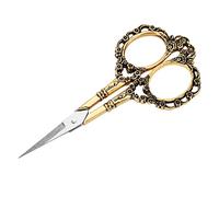 Dpofirs Ciseaux à Fleurs Vintage en Acier Inoxydable pour la Couture et L'artisanat, 1 Paire de Ciseaux à Broder avec Poignée en Alliage de Zinc pour le Scrapbooking et L'artisanat, de 4,3" pour les