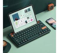 Dpofirs Clavier Bluetooth sans Fil 79 Touches for Ordinateurs Portables, Tablettes, Smartphones, Clavier Compact et Silencieux à Faible Bruit for Les Affaires, Les Voyages, Les études,