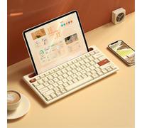 Dpofirs Clavier Bluetooth sans Fil 79 Touches for Ordinateurs Portables, Tablettes, Smartphones, Clavier Compact et Silencieux à Faible Bruit for Les Affaires, Les Voyages, Les études,