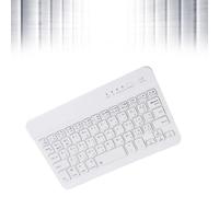 Dpofirs Clavier Bluetooth sans Fil Ultra Mince de 7-8 Pouces, Clavier Universel Portable en Alliage D'aluminium pour Windows iOS Andriod, Prise en Charge du Thaï et de L'anglais, Couleur Blanche