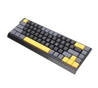 Dpofirs Clavier de Jeu Filaire, 68 Touches, Rétroéclairage RVB, Clavier Fin, Silencieux, avec Construction de Type Ciseaux, pour Le Travail, Les Jeux, Anti-Image Fantôme (Noir Gris)