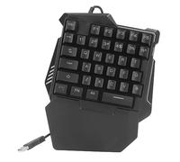 Dpofirs Clavier de Jeu Mécanique RVB à Une Main, Contrôleur de Jeu Ergonomique Mini Clavier de Jeu Portable 35 Touches pour 7 8 10, Linux, Android, OS X