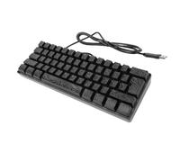 Dpofirs Clavier de Jeu Mécanique Rvb Compact, 61 Touches, Rétroéclairage Rvb, Conception Ergonomique pour PC, Jeu Mécanique, Injection ABS 10 Millions de Fois (Black)
