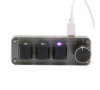 Dpofirs Clavier de Jeu OSU Keypad, Claviers de Jeu à 3 Touches Hot Swap Clavier Mécanique USB RVB avec 3 Touches Programmables pour la Programmation de Bricolage