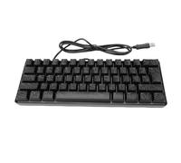 Dpofirs Clavier de Jeu RVB à 61 Touches, Clavier Filaire Mécanique Compact avec 8 Modes D'éclairage, pour Le Travail, Les études et Les Jeux (Black)