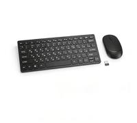 Dpofirs Clavier et Souris Russes, Disposition Qwert et Russe, 78 Touches, Clavier sans Fil pour Ordinateurs Portables