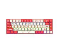 Dpofirs Clavier Mécanique, Clavier de Jeu Filaire USB 68 Touches avec Interrupteur Rouge Clair RVB, Claviers D'ordinateur Portables Bicolores pour Joueur de Bureau sur PC (Rouge et Blanc
