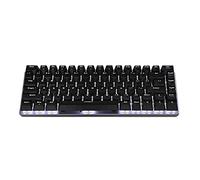 Dpofirs Clavier Mécanique Durable à 82 Touches pour Le Bureau de Jeu, Clavier Mécanique pour Ordinateur Portable de Bureau avec Lumières de Fond pour AK33(Version lumière Blanc Argent Noir)