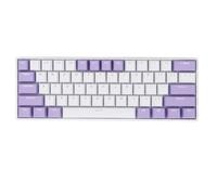 Dpofirs Clavier Mécanique sans Fil Rvb, Conception Compacte 60% pour Les Jeux et Le Travail pour, Coque Inférieure Blanche ABS