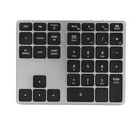 Dpofirs Clavier Numérique, Clavier Numérique sans Fil USB, 35 Touches Rechargeables Ultra Silencieuses avec Récepteur Mini USB 2,4 G pour Ordinateur Portable, Ordinateur de (Gris)