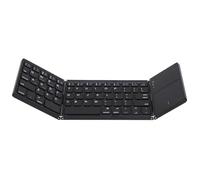 Dpofirs Clavier Pliable avec pavé Tactile, Clavier sans Fil Bluetooth 5.1 avec Connexion à Trois Appareils, Tels Que Smartphone, Tablette et Ordinateur Portable (Black)