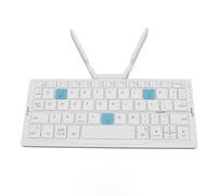 Dpofirs Clavier Portable Pliable, Triple Clavier Pliable Bluetooth Rechargeable pour Android, Clavier de Voyage de Poche sans Fil pour Tablette, Téléphone, Ordinateur Portable (Argent