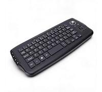 Dpofirs Clavier sans Fil avec Trackball, Clavier et Souris Portable 2,4 GHz avec Molette de Défilement Intégrée, avec Récepteur USB, pour PC pour Android TV Box HTPC IPTV