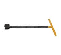 Dpofirs e Compteur d'eau e Bordure à Poignée en T en Acier Robuste avec Outil Utilitaire à 4 Voies pour Boîte de Compteur de Gaz de Vanne d'eau (YELLOW)