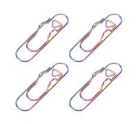 Dpofirs Clips Porte-stylo Trombone en Acier Inoxydable, pour Journal, Carnet de Notes, Design élégant pour Bureau, école, Métal, 20 Pièces
