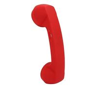 Dpofirs Combiné de Téléphone Rétro Bluetooth, Récepteur de Téléphone Mobile sans Fil avec Microphone en Haut-Parleur HD, Conception sans Fil Rechargeable, Compatible avec Les Ordinateurs (Rouge)