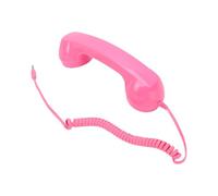 Dpofirs Combiné Téléphonique Rétro 3,5 Mm, écouteur Téléphone Filaire Vintage avec Microphone et Haut Parleur Intégrés pour Smartphones, Tablettes et Ordinateurs Portables (Pink)