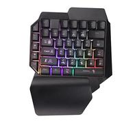 Dpofirs Combo Clavier et Souris de Jeu à Une Main, Convertisseur Clavier et Souris Adaptateur de Souris Clavier de Jeu Mobile pour Joueur(Mélanger léger+F6+G2)