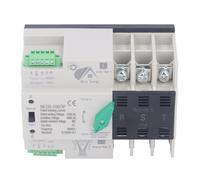 Dpofirs Commutateur de Transfert Automatique ATS Double Puissance Robuste pour Usines, Centres Commerciaux, Coque PC, Commutation 3P Milliseconde (63A)