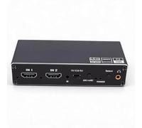 Dpofirs Commutateur HDMI 2.0 Arc 2 Entrées 1 Sortie, Extracteur de Son D'interface Multimédia HD 4K 60 Hz, Sélecteur de Commutation Automatique HDCP avec Indicateur LED pour HDTV