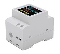 Dpofirs Compteur d'énergie monophasé Intelligent de Type Rail avec écran LCD à Angle de Complet pour équipement d'automatisation de Centrale électrique de l'industrie Chimique Domestique