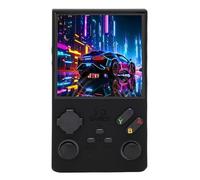 Dpofirs Console de Jeu à 4 Pouces pour Le Système avec Une Carte Mémoire de 256 Go et Un Haut-Parleur 8W pour Les Amateurs de Jeu (Black)