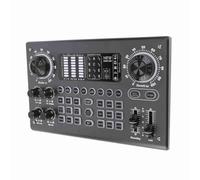Dpofirs Console de Plaque de Son Professionnelle Compacte avec Double Cœur pour Enregistrement en Studio, Diffusion en Direct, Réduction du Bruit pour Plates-formes de karaoké, Coque en Métal