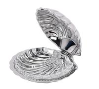 Dpofirs Coquillage Forme Saucière avec Cuillère, Bol Décoratif en Acier | Plateau de service de fruits de mer, support à condiments pour trempettes, vaisselle de fête, plat en métal facile à nettoyer