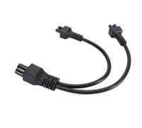 Dpofirs Cordon d'alimentation IEC320 C6 Mâle vers Double C5, Résistant à la Chaleur, Double Répartiteur C5 Y pour Imprimantes, Projecteurs pour Divers Appareils, Matériau PVC 30 Cm
