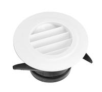 Dpofirs Couvercle de Ventilation Rond de 75 Mm, Couverture de Grille D'aération à Persiennes Inclinées Durables pour une Ventilation Intérieure Efficace, Matériau ABS pour Salles de Bains et Bureaux