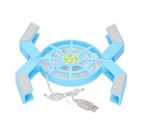 Dpofirs DR-S08 Coussin de Refroidissement pour Ordinateur Portable avec Support Pliable et Lumineux USB pour Ordinateur Portable Grand Ventilateur Silencieux (Bleu)