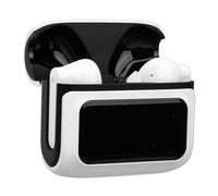 Dpofirs Écouteurs Bluetooth, Véritables écouteurs Stéréo sans Fil avec écran Tactile LCD Couleur pour Le Réglage de la Suppression du Bruit et l'utilisation en Voyage (Blanc Noir)