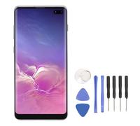 Dpofirs Écran de Remplacement AMOLED Organique pour S10 Plus, Cadre S10+ de 6,4 Pouces, Assemblage de Numériseur avec Outils de Réparation de Cadre pour SM-G975F, pour DS