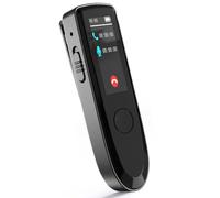 Dpofirs Enregistreur Vocal Numérique avec Lecture, Appareil D'enregistrement Audio avec Appel BT, Lecteur de Musique Portable avec Pince Arrière pour Les Entretiens en Cours de Réunion (32G)