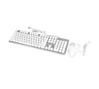 Dpofirs Ensemble Clavier et Souris de Jeu Ergonomique, 104 Touches Filaires avec Lumière RVB pour Jeux Informatiques, Ensemble Clavier et Souris pour Le Travail de Bureau