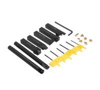 Dpofirs Ensemble de 7 Supports D'insertion D'outil de Tournage de Tour Durables, Lames et Clés de Porte-outils Résistants à L'usure de 16 Mm pour une Coupe Précise, une Large Application, Compacte