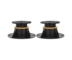 Dpofirs Ensemble de Pieds de Support Réglables et Robustes pour Matelas et Meubles Stables, Conception sans Vis pour Un Usage Domestique, Adaptés aux Lits et Canapés, 2 Pieds en Plastique Noir