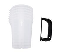 Dpofirs Ensemble de Tasses à Mesurer en Plastique, 30 Pièces 400cc, Tasses à Mélanger en Résine Transparente avec 5 Poignées et échelles pour Liquides, Peinture, Encre, Cuisson, Bricolage