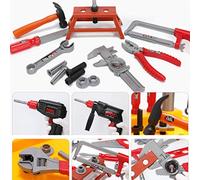 Dpofirs Ensemble D'Outils de Jouets de Construction éducatifs pour Enfants Kit de Forage Sûr pour Enfants Améliorer la Coordination œil-Main pour L'éducation Préscolaire Boîte à Outils Portable pour