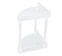 Dpofirs Étagère d'angle à 2 Niveaux, Organisateur de Comptoir en Acrylique, étagère de Comptoir d'angle, Organisateur de vanité de Salle de Bain à 2 Niveaux avec Assemblage Facile en 3 Minutes,