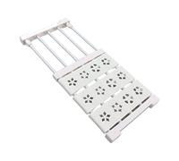 Dpofirs Étagère de Tension de Placard Extensible, Séparateur d'organisateur de Garde-Robe Télescopique sans Perceuse avec Tige Réglable pour Armoire, Bibliothèque, Salle de Bain (38-55cm /