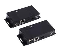 Dpofirs Extension KVM HDMI, Kit émetteur et Récepteur Vidéo 1080P 60 Hz, Portée 196 Pieds/60 M (black)