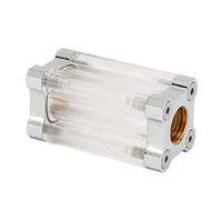 Dpofirs Filtre Interne du Système de Refroidissement par Eau G1/4, Filtre Simple Face 40 Mailles pour Refroidissement par Eau PC, Filtre Liquide à Filetage G1/4 (Argent)