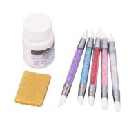 Dpofirs Fluide de Masquage pour Aquarelle, Fluide de Masquage Liquide 60 Ml avec 5 Stylos de Couleur et Gomme pour la Protection du Papier