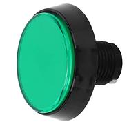 Dpofirs Grand Bouton Poussoir Rond à LED, Bouton d' de 60 Mm avec Support Rotatif et Micro-Interrupteur pour Machine à Grue, Pièces de Rechange et Fournitures pour Console de Jeu (Vert + LED +