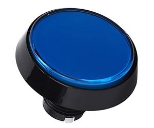 Dpofirs Grand Bouton Poussoir Rond à LED, Bouton d' de 60 Mm avec Support Rotatif et Micro-Interrupteur pour Machine à Grue, Pièces de Rechange et Fournitures pour Console de Jeu