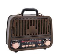 Dpofirs Haut-Parleur Bluetooth Rétro, Radio AM FM SW sans Fil Vintage avec Antenne Télescopique pour Maison, Voiture, Voyage, Camping